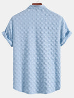 Conjunto Camisa y Pantalón Corto Cuadros Jacquard