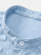 Conjunto Camisa y Pantalón Corto Cuadros Jacquard