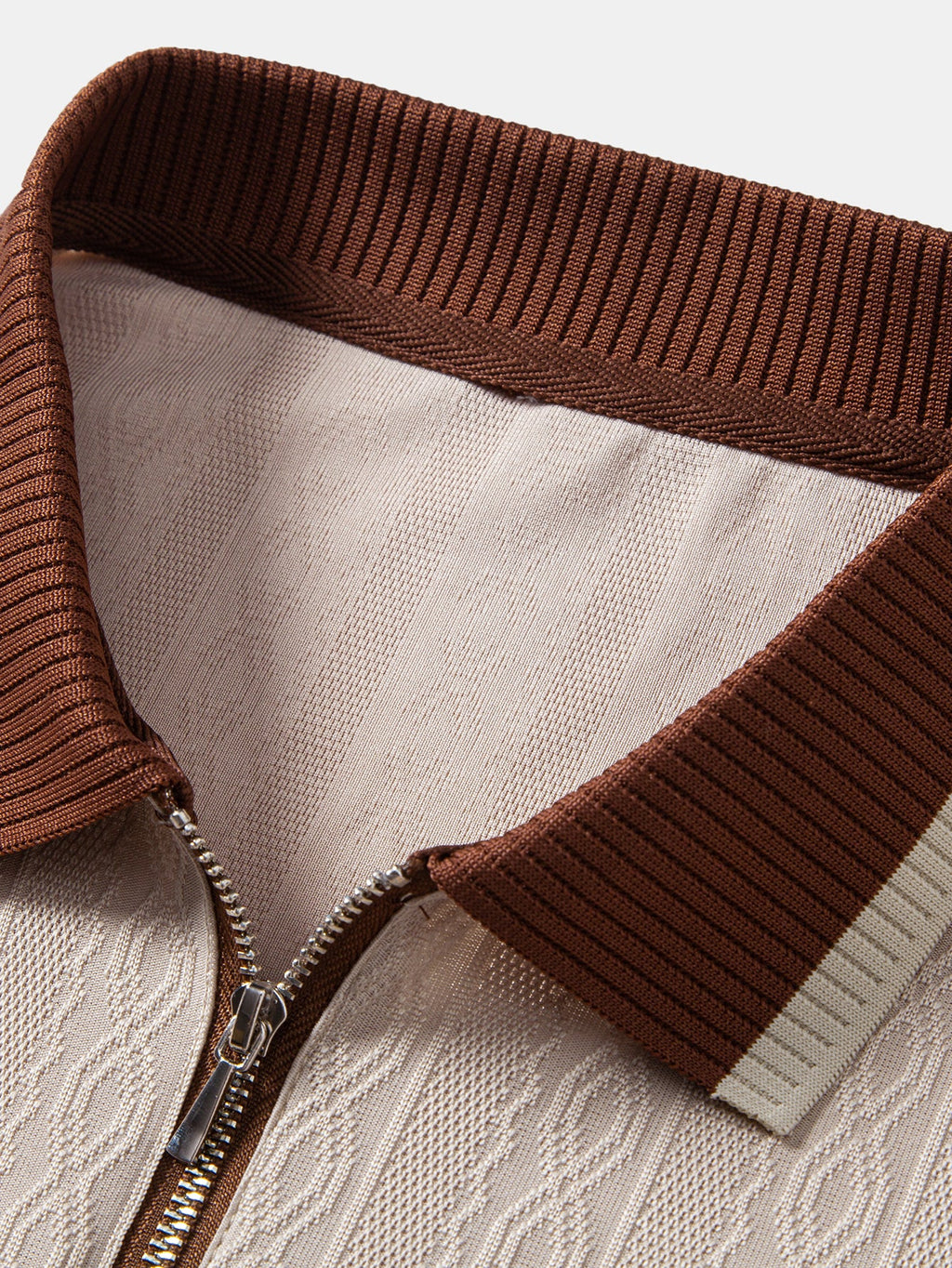 Conjunto Polo Knit con Cremallera y Pantalón Slim