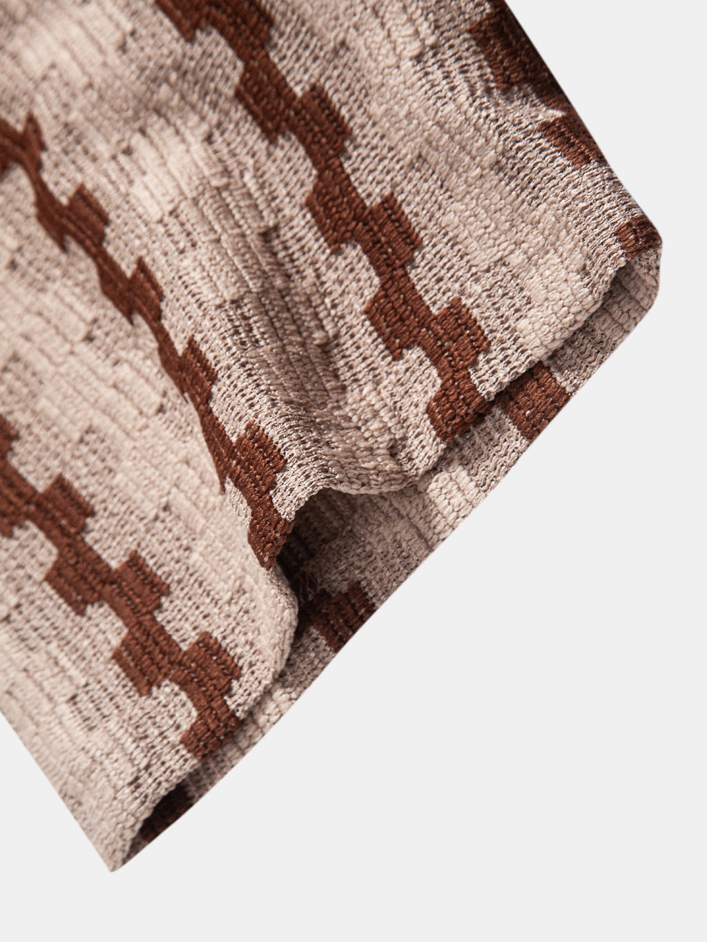 Conjunto Camisa Cuadros Jacquard Y Pantalón Recto Arrugado