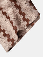 Conjunto Camisa Cuadros Jacquard Y Pantalón Recto Arrugado