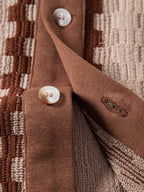 Conjunto Camisa Cuadros Jacquard Y Pantalón Recto Arrugado