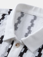 Conjunto Camisa Cuadros Jacquard y Pantalón Recto Lino