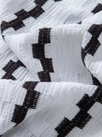 Conjunto Camisa Cuadros Jacquard y Pantalón Recto Lino