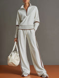 Women's Two-Piece Tracksuit with Half-Zip Sweatshirt