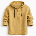 Camisa De Lino Con Capucha Para Hombre Casual