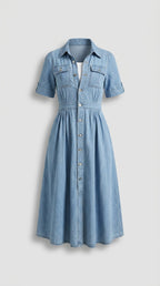 Vestido Vaquero Casual Para Mujer – Corte Cómodo
