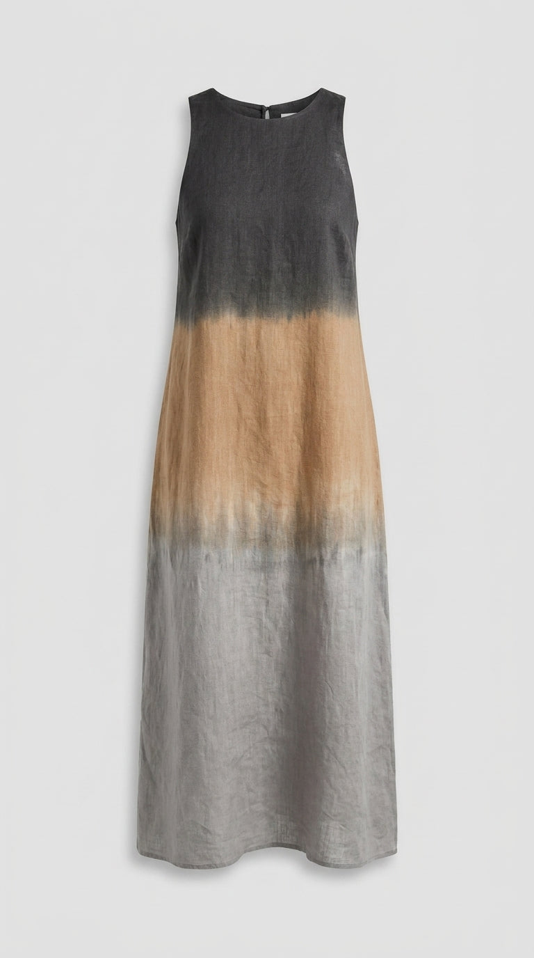 Vestido Sin Mangas con Degradado Elegante