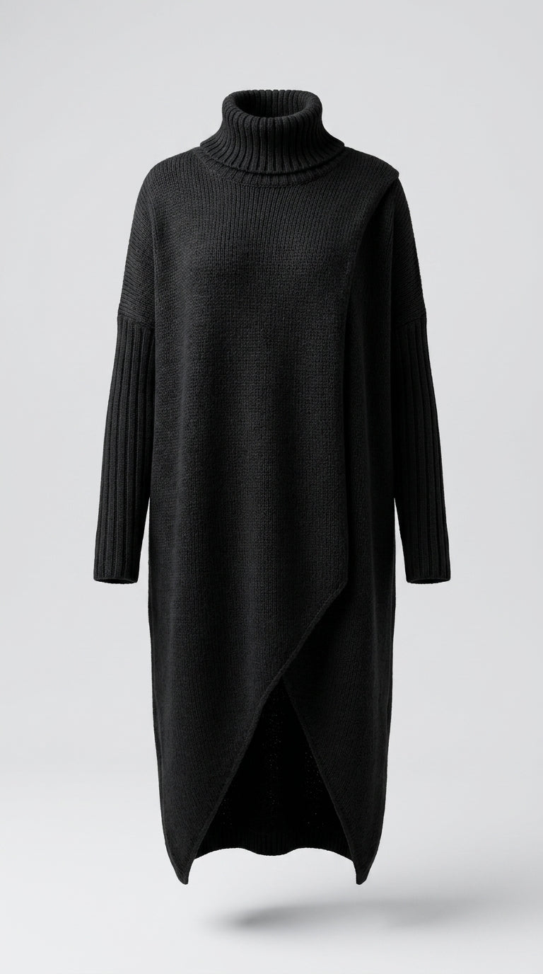 Jersey De Cuello Alto Y Manga Larga – Cálido Y Elegante