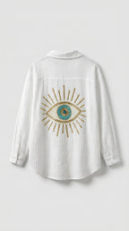 Blusa Casual Estilo Ibiza con Detalle Bordado en Espalda