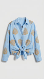 Blusa Bordada de Corte Holgado – Estilo Fresco y Ligero