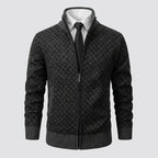 Cárdigan Casual con Cremallera de Punto Waffle