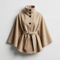Light beige cape-style poncho for spring