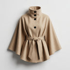 Poncho ligero tipo capa beige para primavera