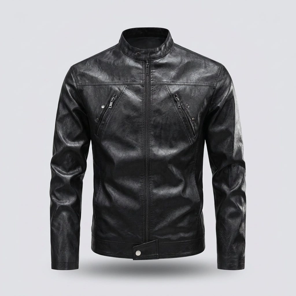 Chaqueta De Piel Tipo Aviador Estilo Piloto