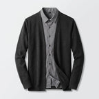 Camisa Cárdigan Hombre 2 en 1 de Tejido Premium