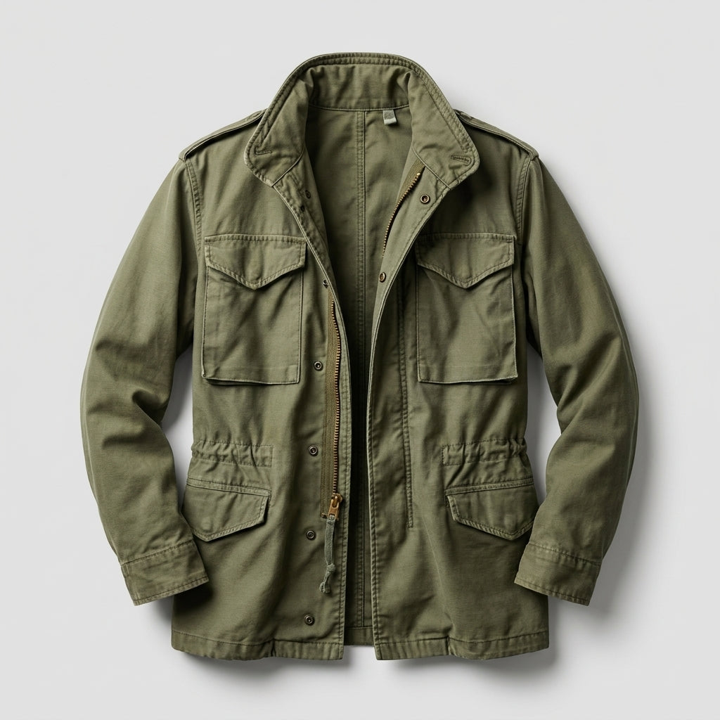 Chaqueta Militar Hombre Con Estilo y Corte Estructurado