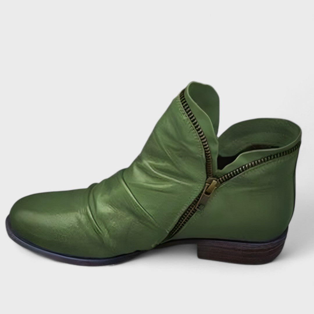 Orthopädische Damenstiefel aus Öko-Leder – 4 cm Absatz