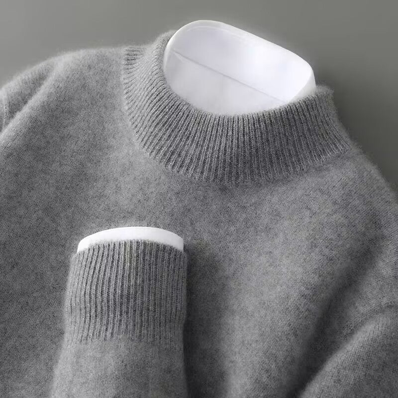 Jersey De Hombre 100% Cachemira De Estilo Clásico