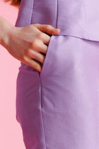 Pantalón De Vestir Shantung Tiro Alto Mujer