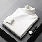 Jersey De Cuello Alto Hombre 100% Cachemira Elegante