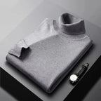 Jersey De Cuello Alto Hombre 100% Cachemira Elegante