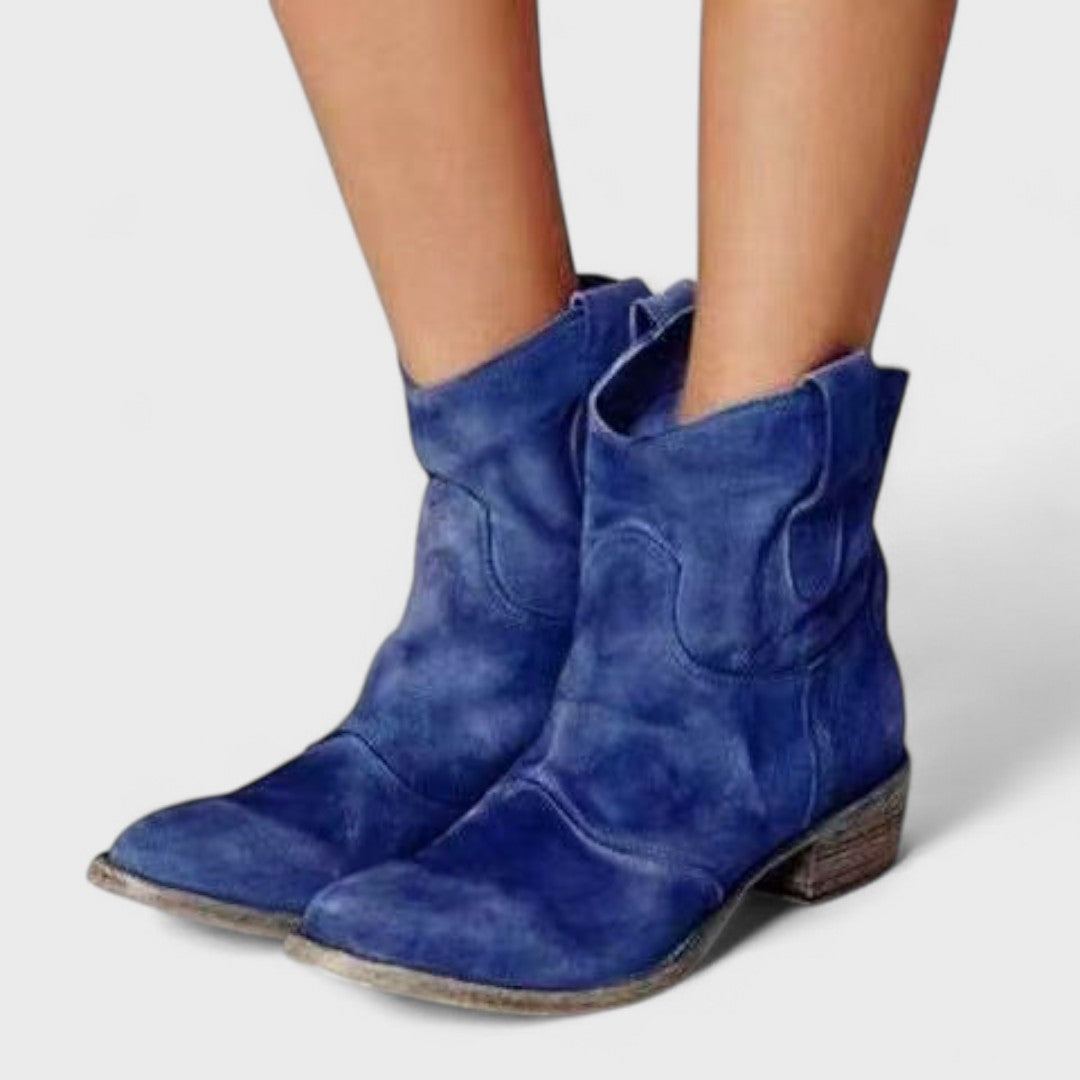 Cowboy-Stiefeletten für Damen mit Blockabsatz im Casual-Stil