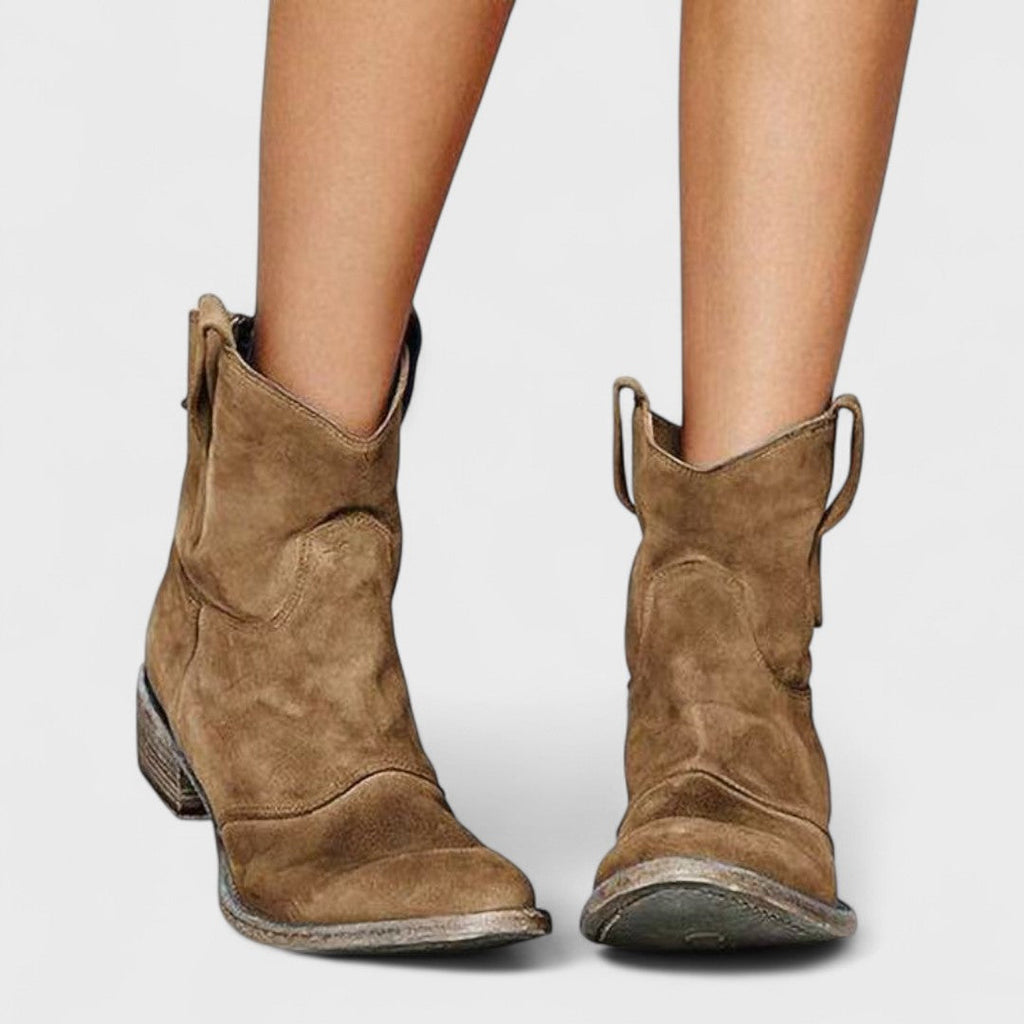 Botines Cowboy Mujer Con Tacón Ancho y Estilo Casual
