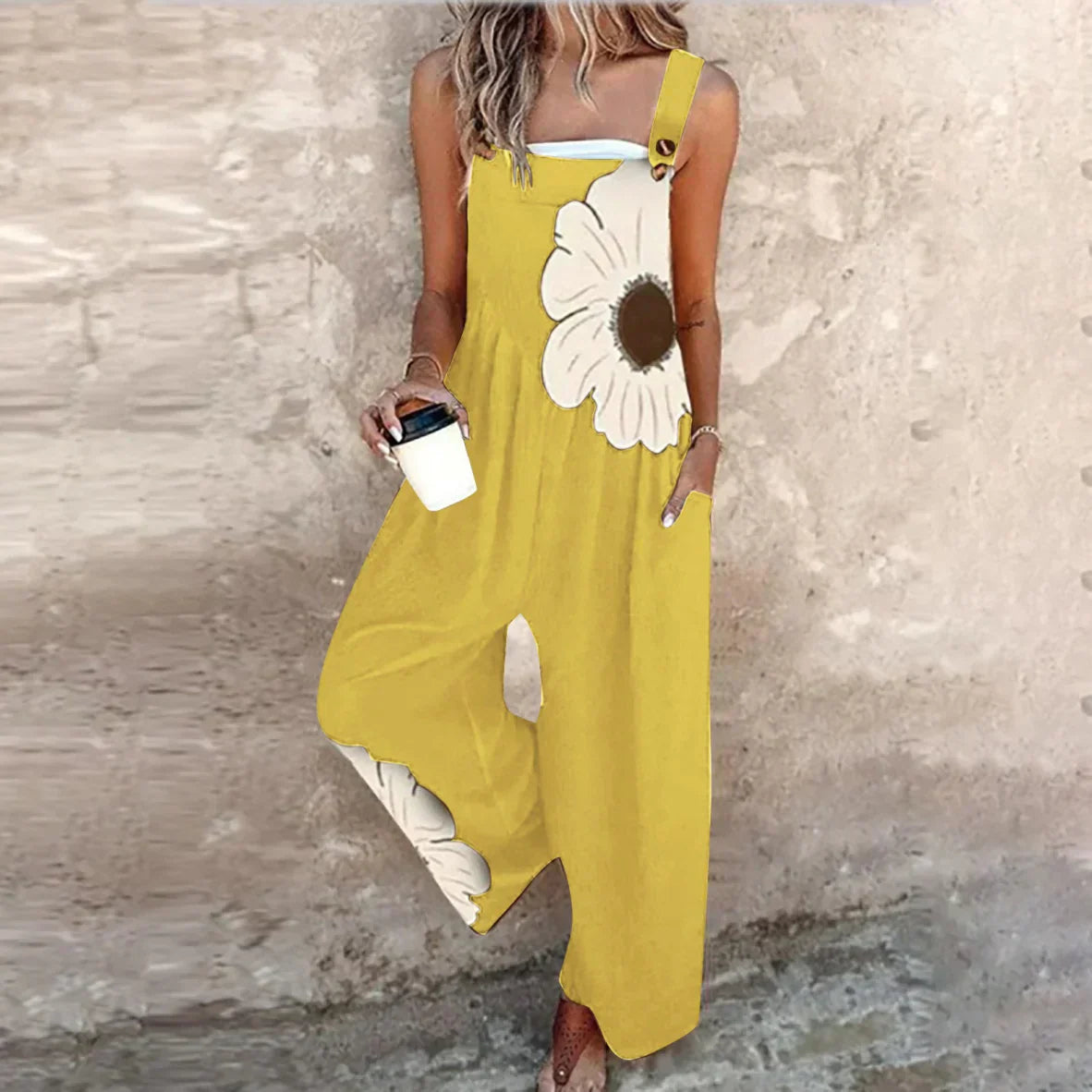 Esencia | Multicolor Solid Strap Jumpsuit