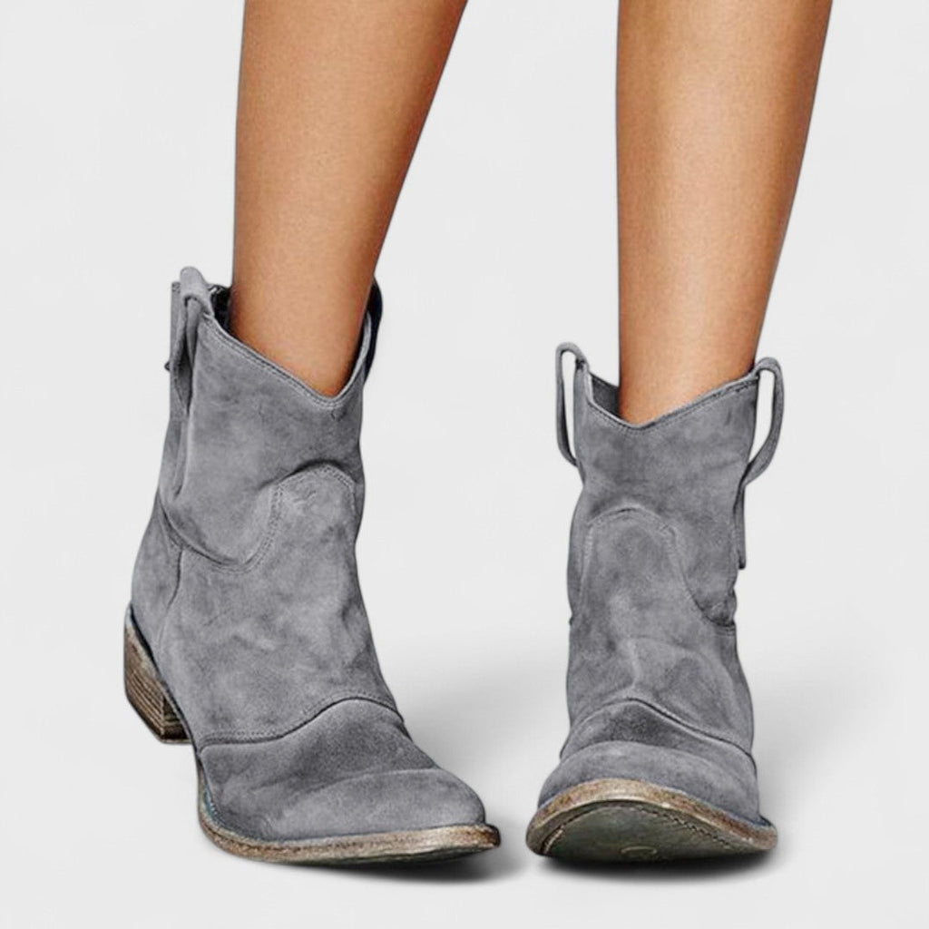 Botines Cowboy Mujer Con Tacón Ancho y Estilo Casual