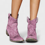 Botines Cowboy Mujer Con Tacón Ancho y Estilo Casual