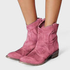 Botines Cowboy Mujer Con Tacón Ancho y Estilo Casual