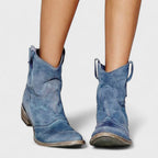 Botines Cowboy Mujer Con Tacón Ancho y Estilo Casual