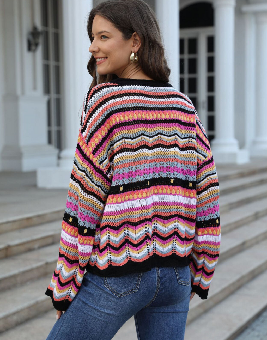 Jersey Colorido de Punto Suave – Estilo y Comodidad