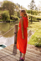 Vestido Largo De Verano Elegante Con Abertura