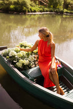 Vestido Largo De Verano Elegante Con Abertura