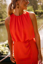 Vestido Largo De Verano Elegante Con Abertura