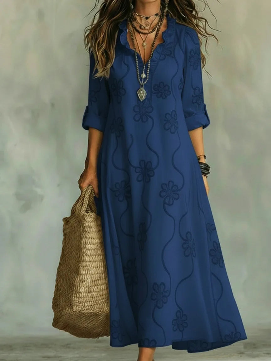 Fernanda™ |  Vestido de verano con estampado floral que disimula la pancita