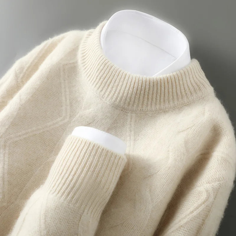 Jersey De Hombre 100% Cachemira Corte Clásico