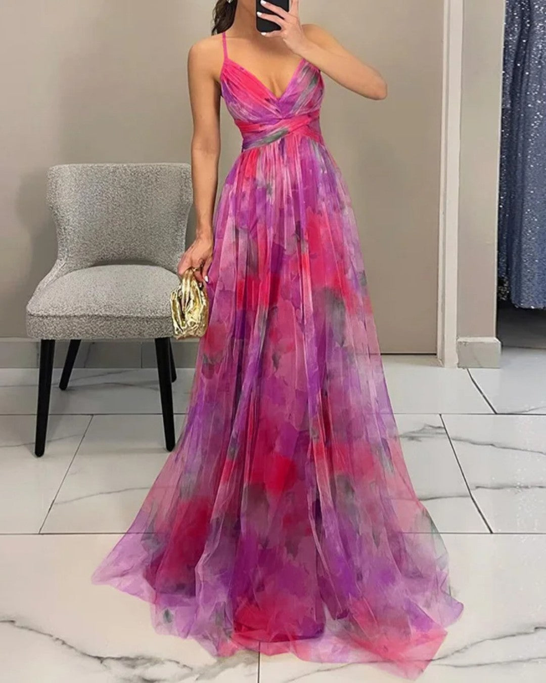 Giselle Floral Print Maxi Dress