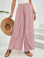 Pantalón Geométrico de Verano con Cintura Elástica