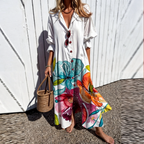 Vestido Boho Primavera Verano De Algodón Y Viscosa
