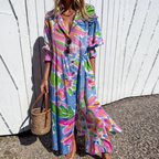 Vestido Boho Primavera Verano De Algodón Y Viscosa
