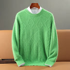 Jersey De Cachemira Hombre Con Patrón De Rombo