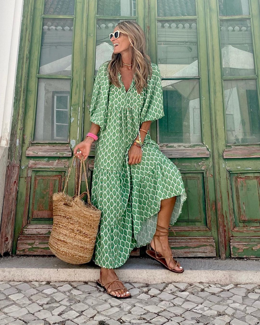 Vestido Boho Elegante Para Mujer – Corte Fluido