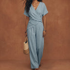 Elegantes zweiteiliges Set mit Wickeloberteil