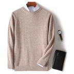 Jersey De Hombre 100% Cachemir De Corte Elegante