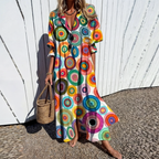 Vestido Boho Primavera Verano De Algodón Y Viscosa