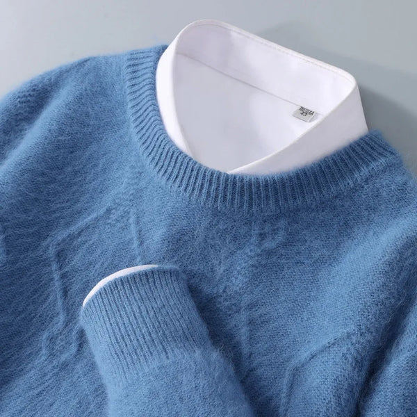 Kaschmirpullover für Herren mit Rautenmuster