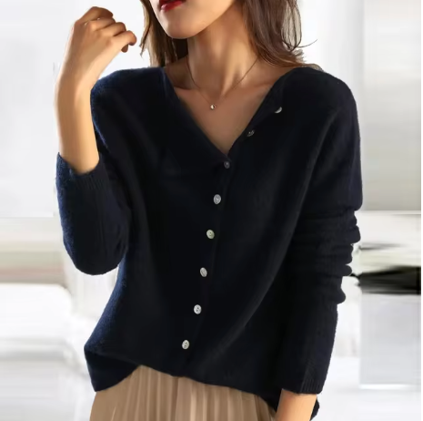 Cárdigan De Punto Suave Mujer – Estilo Casual Chic